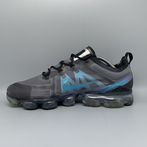 Nike Air VaporMax 2019 Black Grey Blue Running Shoes AR6631-001 Men\'s Sz 11.5